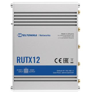 Router LTE RUTX12 (Cat 6), WiFi, BLE, GNSS, Ethernet