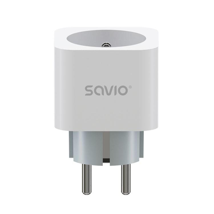 SAVIO INTELIGENTNE GNIAZDKO WI-FI, 16A, TIMER, POMIAR ZUŻYCIA ENERGII, AS-01