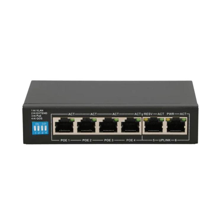 EXTRALINK SWITCH POE EUROS V2 6 PORT 4X 10-100MBPS