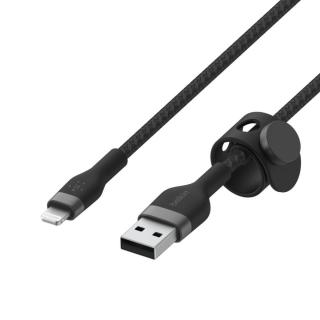 BELKIN KABEL USB-A TO LTG OPLOT, SILICONE, 3M Black