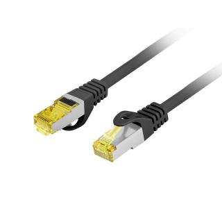 Patchcord kat.6a S/FTP LSZH CU 0.25m fluke passed czarny