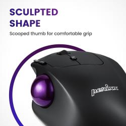 Mysz bezprzewodowa Perixx PERIMICE-720 laserowa trackball 34mm czarna RF, BLUETOOTH