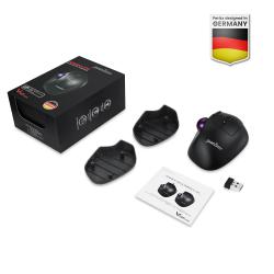 Mysz bezprzewodowa Perixx PERIMICE-720 laserowa trackball 34mm czarna RF, BLUETOOTH