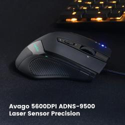 Mysz przewodowa Perixx MX-2000 laser avago 9500 5600dpi Gaming