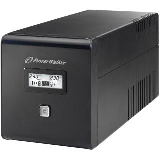 POWER WALKER UPS LINE-IN VI 1000 LCD 1000VA, 2X SCHUKO+2X IEC C13, RJ11/45, USB, LCD