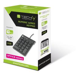 Klawiatura przewodowa numeryczna Techly USB Slim