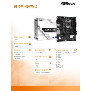 Płyta główna H510M-HDV/M.2 SE s1200 2DDR4 HDMI/DVI mATX