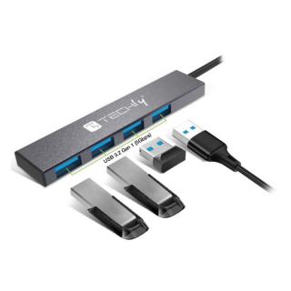 Hub USB Techly 4-portowy USB3.2 Gen1