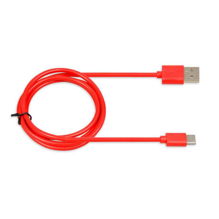 Kabel USB iBOX IKUMTCR TYP-C, 1m, 3A Czerwony