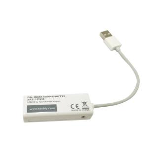 Kabel adapter / karta sieciowa Techly USB-A / RJ45...