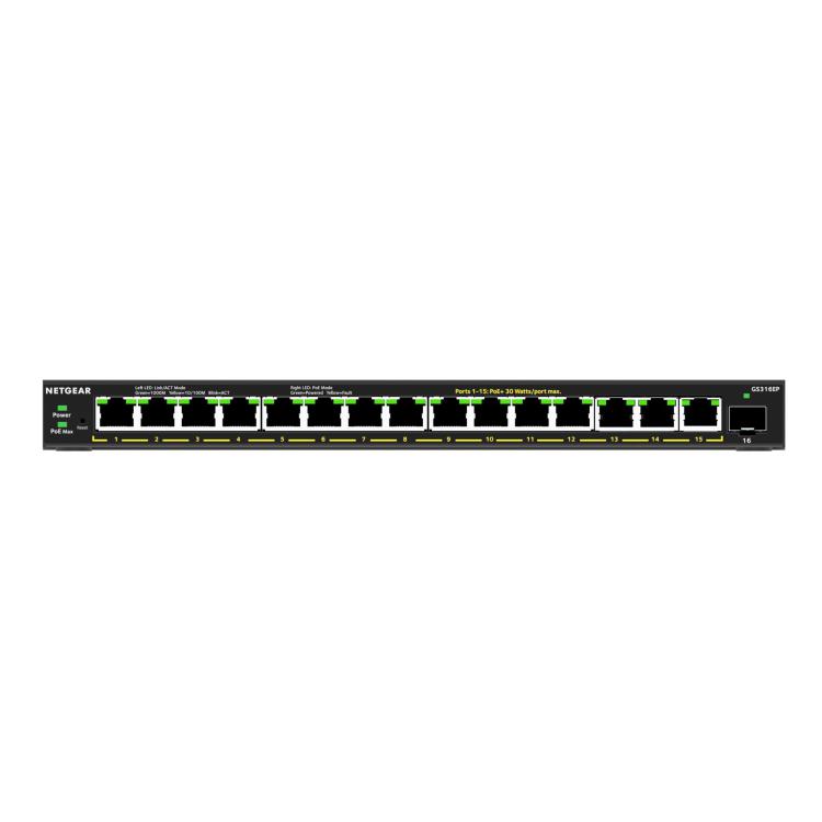 Switch niezarządzalny Netgear GS316EP 15x1G 1xSFP PoE+ 180W