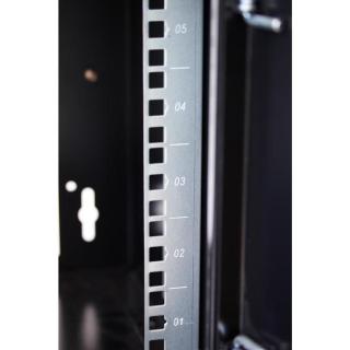 Szafa wisząca Techly Rack 19" 9U 540x600 zmontowana, czarna