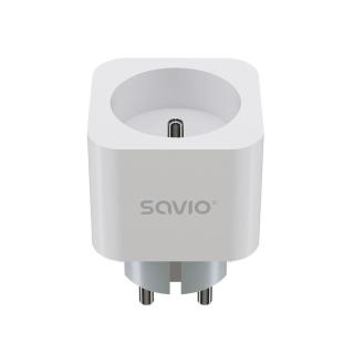 Gniazdko inteligentne Wi-Fi SAVIO AS-01, 16A, Smart z pomiarem zużycia energii, Timer