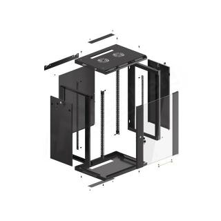 Szafa Rack Lanberg WF01-6415-10B (770mm / 600mm / 450 mm wisząca czarny)