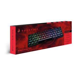 Klawiatura przewodowa SureFire KingPin M1 gamingowa 60% RGB QWERTY English