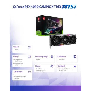 Karta graficzna GeForce RTX 4090 GAMING X TRIO 24G GDDR6X 384bit 3DP/HDMI