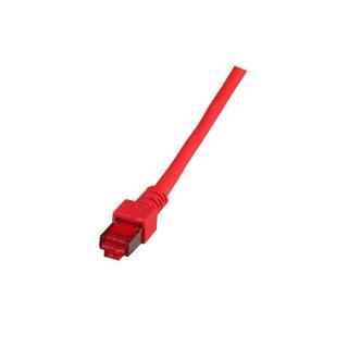 Patchcord 100% miedź EFB Cat.6 LSZH S/FTP, 1m, czerwony