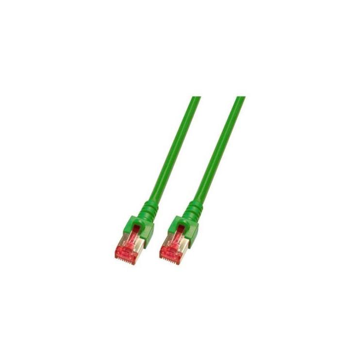 Patchcord 100% miedź EFB Cat.6 LSZH S/FTP, 1m, zielony