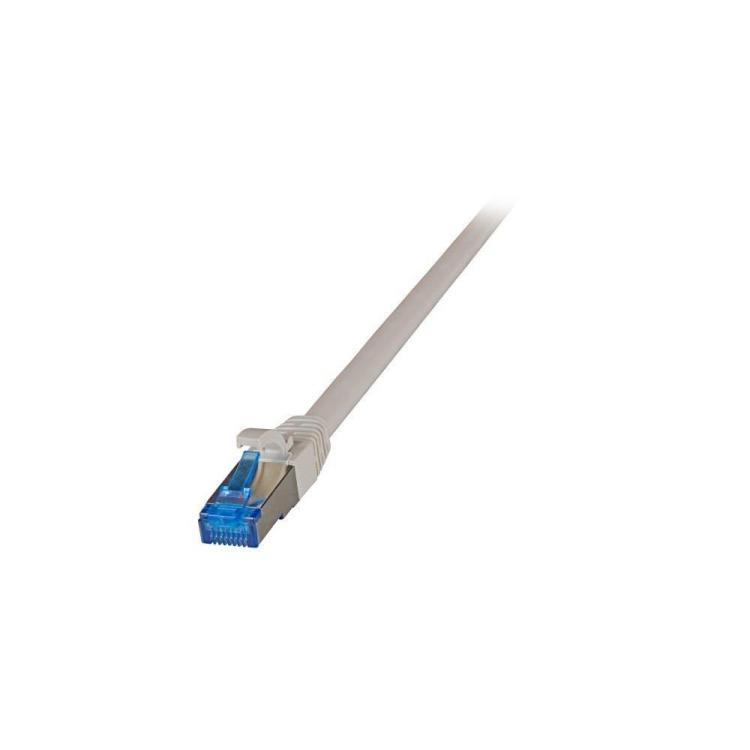 Patchcord 100% miedź EFB Cat.6a Superflex S/FTP, 0,5m, szary