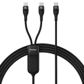 Kabel przewód USB-C 2w1 - 2x USB-C do 100W 150cm Baseus...