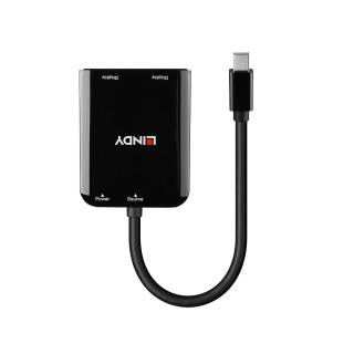 Konwerter Mini DisplayPort do 2xHDMI LINDY MST czarny