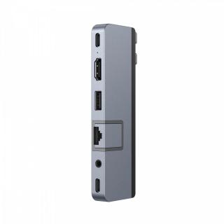 Koncentrator USB 7-in-2 USB-C HUB Grey HDMI/RJ45/USB-A/MicroSD/USB4