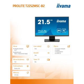 Monitor 22 cale T2252MSC-B2 10 PKT. POJ,IPS,HDMI,DP,2x1W,7H