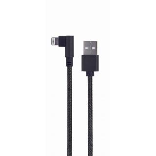 GEMBIRD KABEL KĄTOWY USB 2.0 DO 8-PIN 0.2M CZARNY OPLOT