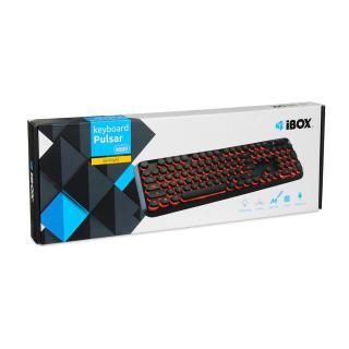 Klawiatura IBOX PULSAR IKS620 (USB 2.0 (US) kolor czarny)