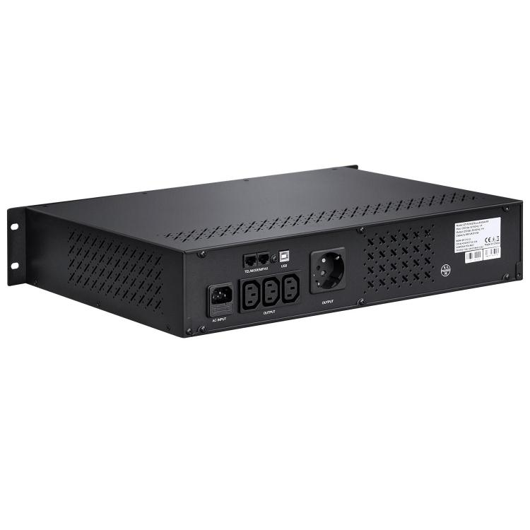 GT UPS ZASILACZ AWARYJNY POWERBOX 850VA/510W 3X IEC C13 1X SCHUCKO 19" USB