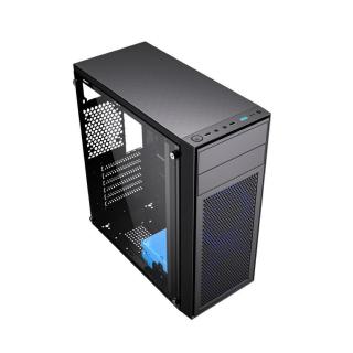 Obudowa Midi Tower Fornax M100B ATX niebiesie wentylatory Czarna