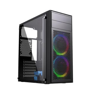 Obudowa Midi Tower Fornax M100RGB ATX wentylatory RGB Czarna