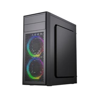 Obudowa Midi Tower Fornax M100RGB ATX wentylatory RGB Czarna