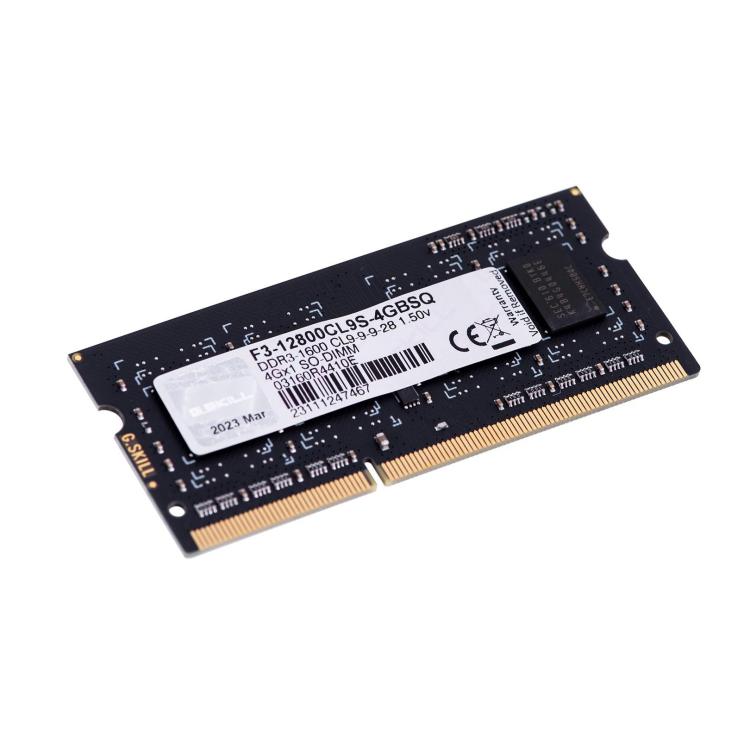 G.SKILL SO-DIMM DDR3 4GB 1600MHZ CL9 1,5V F3-12800CL9S-4GBSQ