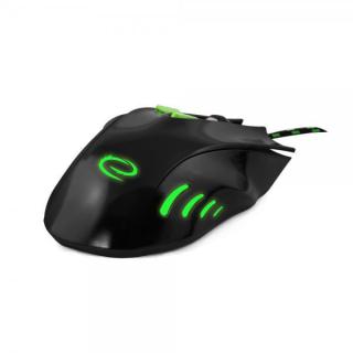 Mysz przewodowa Esperanza MX401 Hawk optyczna Gaming USB czarno-zielona