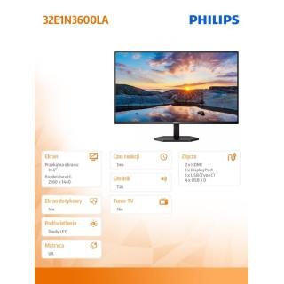 Monitor 31,5 cali 32E1N3600LA VA HDMIx2 DP USB-C Głośniki