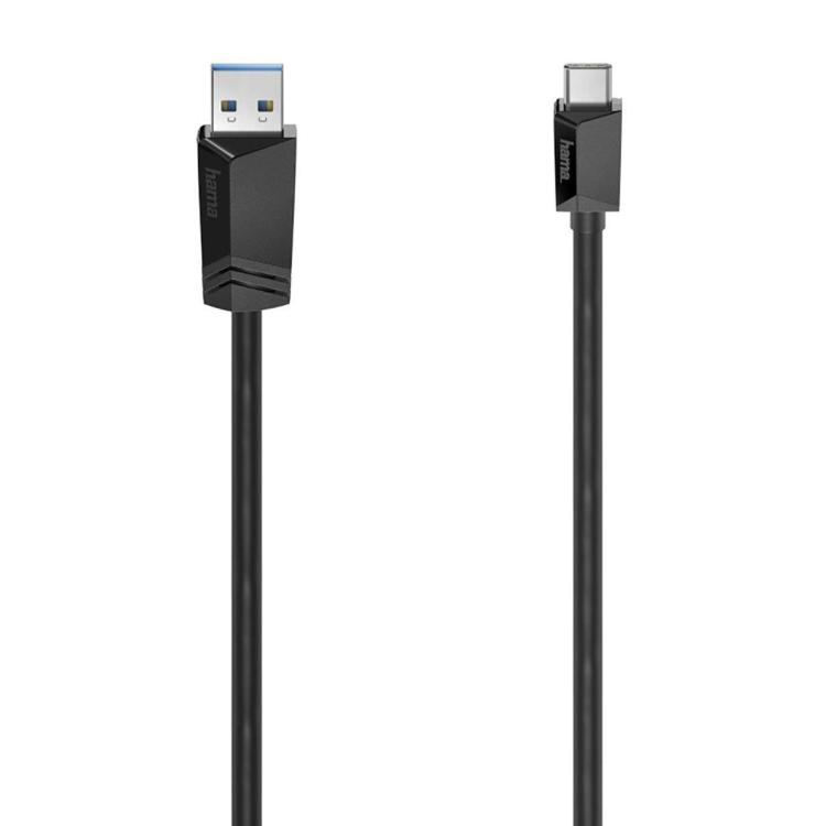 Kabel Hama USB 3.2 Gen 1 Typ C - USB A, 5 Gbit/s 1,5m czarny