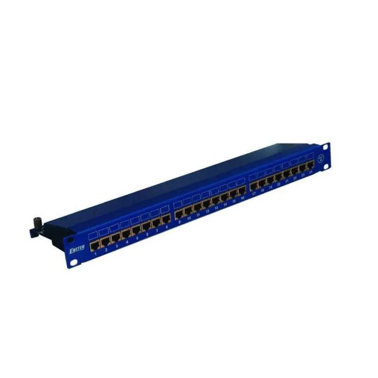 EmiterNet Panel 19 &quot,24xRJ45 STP cat.6 1U melyna su lentyna DCN / PPFA674EKS248C6