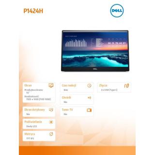 Monitor przenośny P1424H 14.0 cali 16:9/1920x1080/2xUSB-C