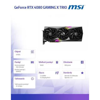 Karta graficzna GeForce RTX 4080 GAMING X TRIO 16GB...