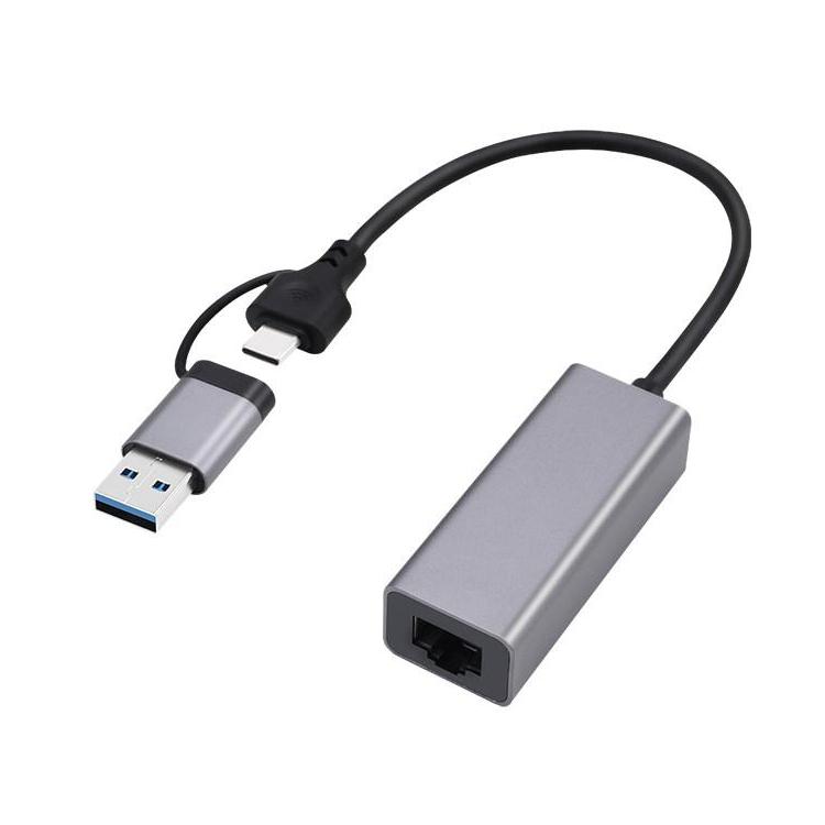 GEMBIRD ADAPTER USB TYP 3.1 + USB-C - LAN RJ45 GIGABIT 15CM