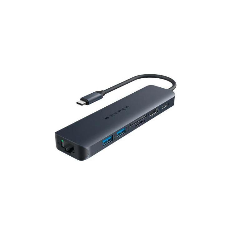 Koncentrator HyperDrive Next 7-Port USB-C Hub HDMI/4K60Hz/SD/RJ45/100W PD Pas-trought