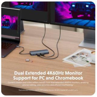 Koncentrator HyperDrive Next 11-Port USB-C Hub 2xHDMI/4K60Hz/SD/mSD/PD 3.1 140W power pass-through/miniJack