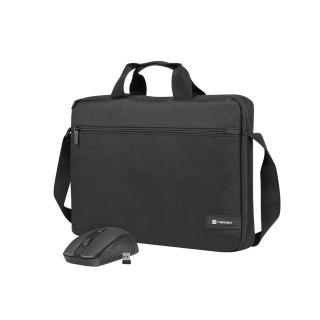 Torba na notebooka Natec Wallaroo 2 Czarna 15,6" + mysz bezprzewodowa