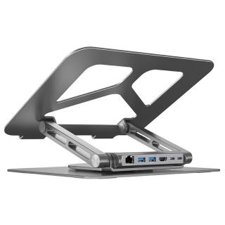 Podstawka pod laptop UNITEK D1109A HUB USB-C, HDMI, 4K,...