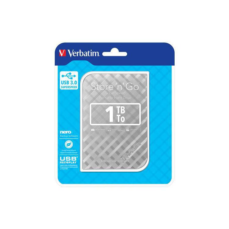 Dysk zewnętrzny Verbatim 1TB Store 'n' Go 2.5" srebrny USB