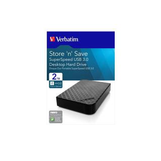 Dysk zewnętrzny Verbatim 2TB 3.5" Store 'n' Save 2Gen czarny USB 3.0