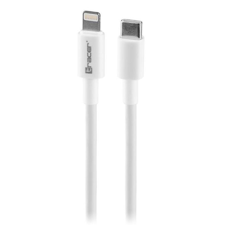 Kabel Tracer USB Type-C - Lightning M/M 1,0m biały