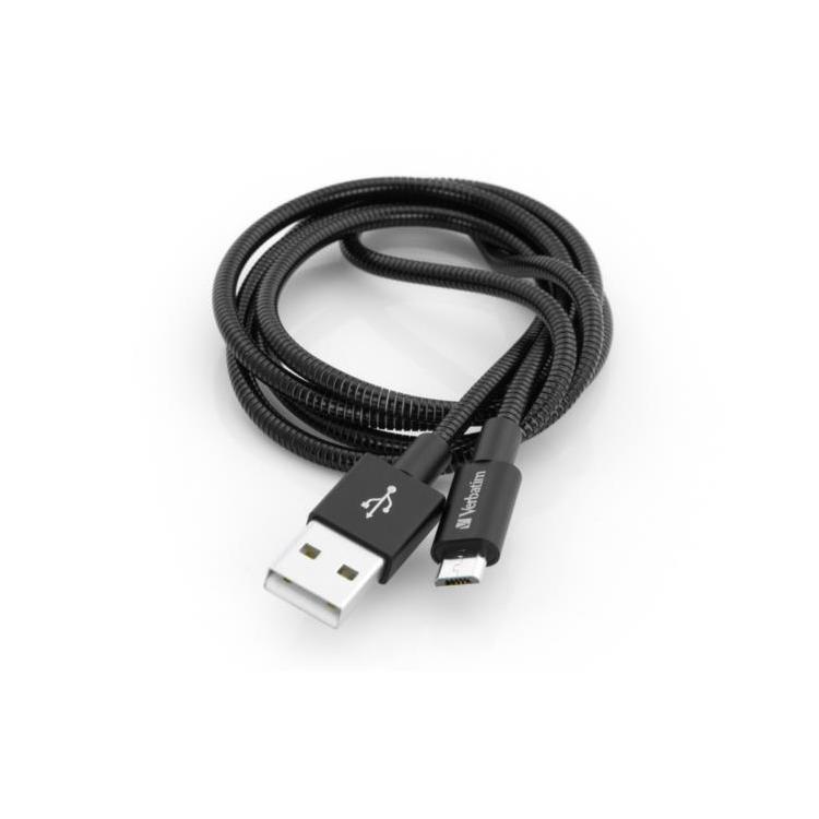 Kabel Verbatim micro USB-B(M) - USB-A(M) 1m czarny