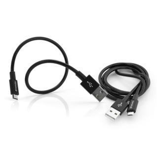 Kable Verbatim micro USB-B(M) - USB-A(M) 0,3m+1m czarne